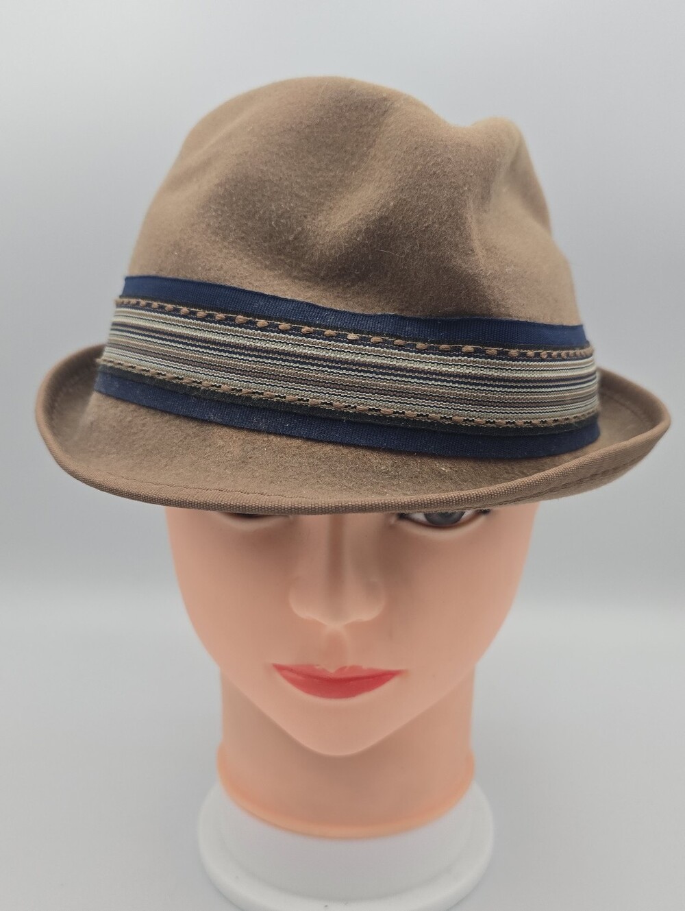 Carlos By Carlos Santana Wool Felt Trilby Fedora Brown Hat Size Medium - Picture 2 of 11